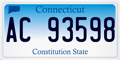CT license plate AC93598