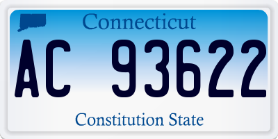 CT license plate AC93622