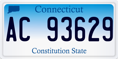 CT license plate AC93629