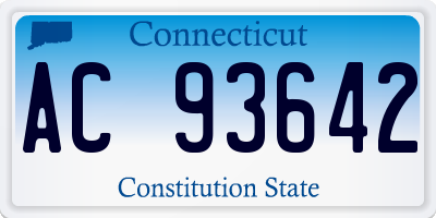 CT license plate AC93642