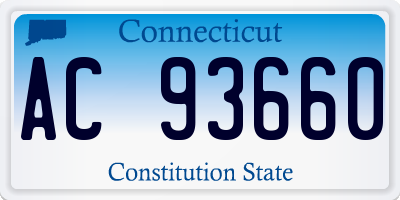CT license plate AC93660