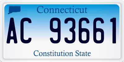 CT license plate AC93661