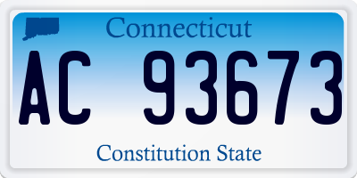 CT license plate AC93673