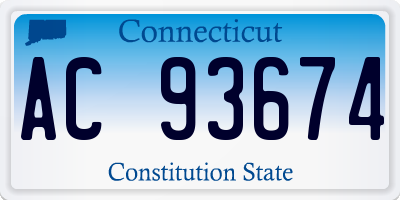 CT license plate AC93674