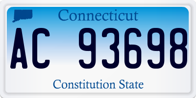 CT license plate AC93698