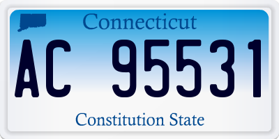 CT license plate AC95531