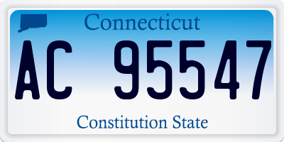 CT license plate AC95547