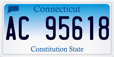 CT license plate AC95618