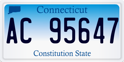 CT license plate AC95647