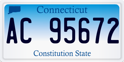 CT license plate AC95672