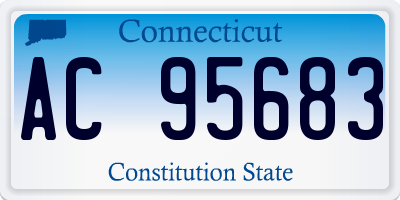 CT license plate AC95683