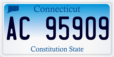 CT license plate AC95909