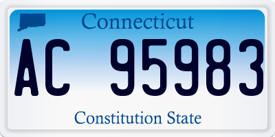 CT license plate AC95983