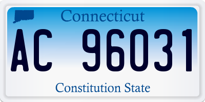 CT license plate AC96031