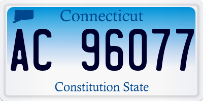CT license plate AC96077