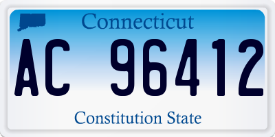 CT license plate AC96412