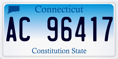 CT license plate AC96417