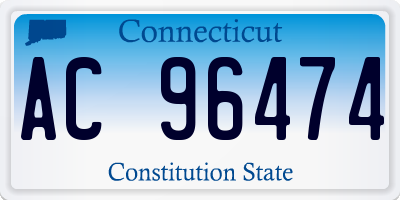 CT license plate AC96474
