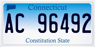 CT license plate AC96492