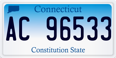 CT license plate AC96533