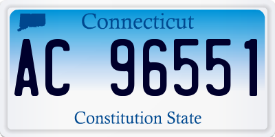 CT license plate AC96551