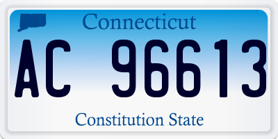 CT license plate AC96613