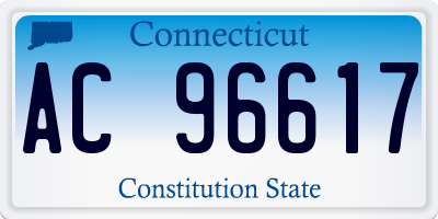 CT license plate AC96617