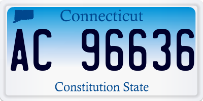 CT license plate AC96636