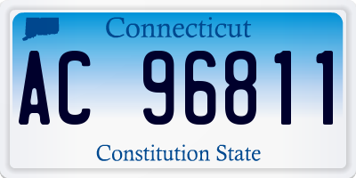 CT license plate AC96811