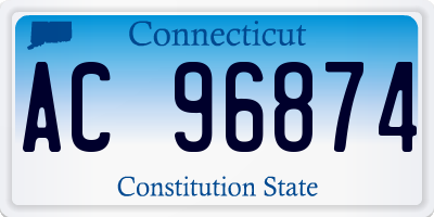 CT license plate AC96874