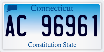 CT license plate AC96961