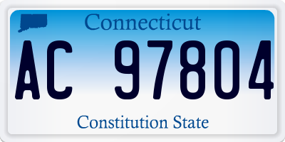 CT license plate AC97804