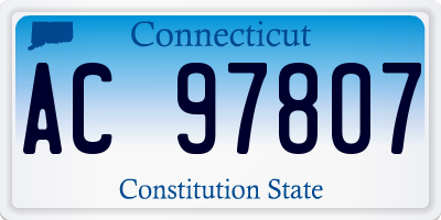 CT license plate AC97807
