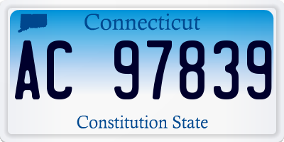 CT license plate AC97839