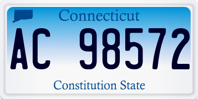 CT license plate AC98572