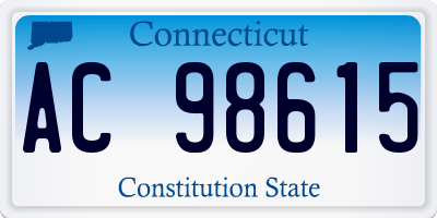 CT license plate AC98615