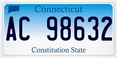 CT license plate AC98632