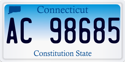 CT license plate AC98685