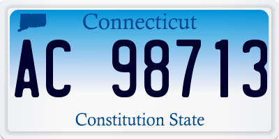 CT license plate AC98713