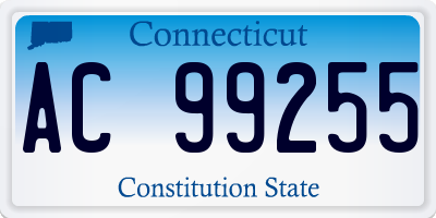 CT license plate AC99255