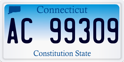 CT license plate AC99309