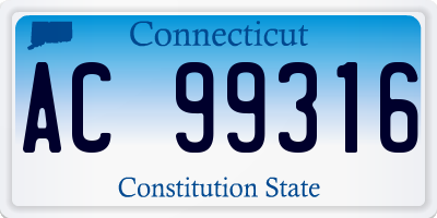 CT license plate AC99316