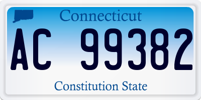 CT license plate AC99382