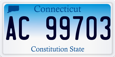 CT license plate AC99703