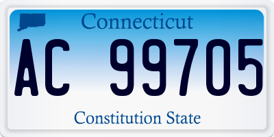 CT license plate AC99705
