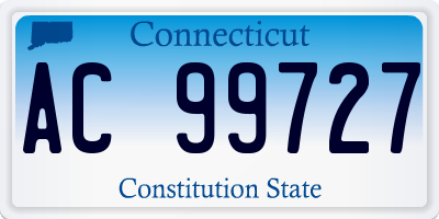 CT license plate AC99727