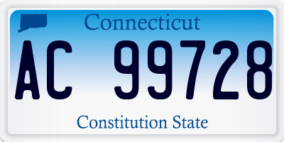CT license plate AC99728