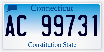 CT license plate AC99731