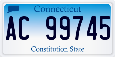 CT license plate AC99745