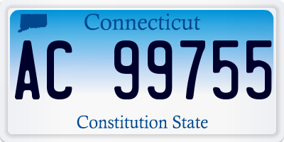 CT license plate AC99755